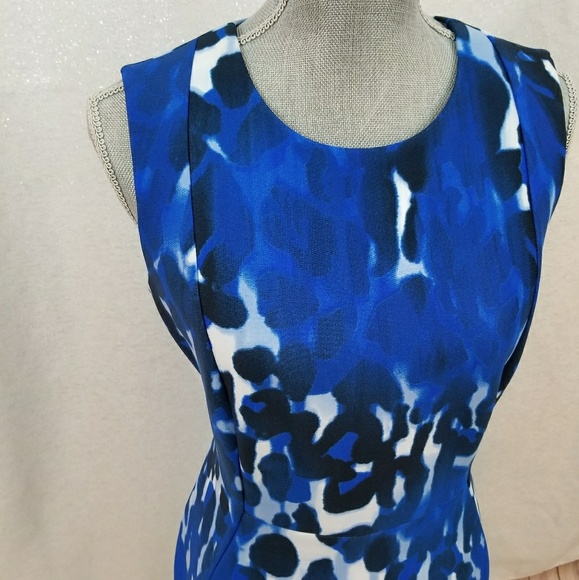 NWT Calvin Klein Animal Print Scuba Sheath Dress - Picture 3 of 8